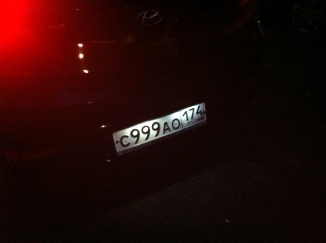 Подсветка номера — Hyundai Solaris Hatchback, 1,4 л, 2012 года ...