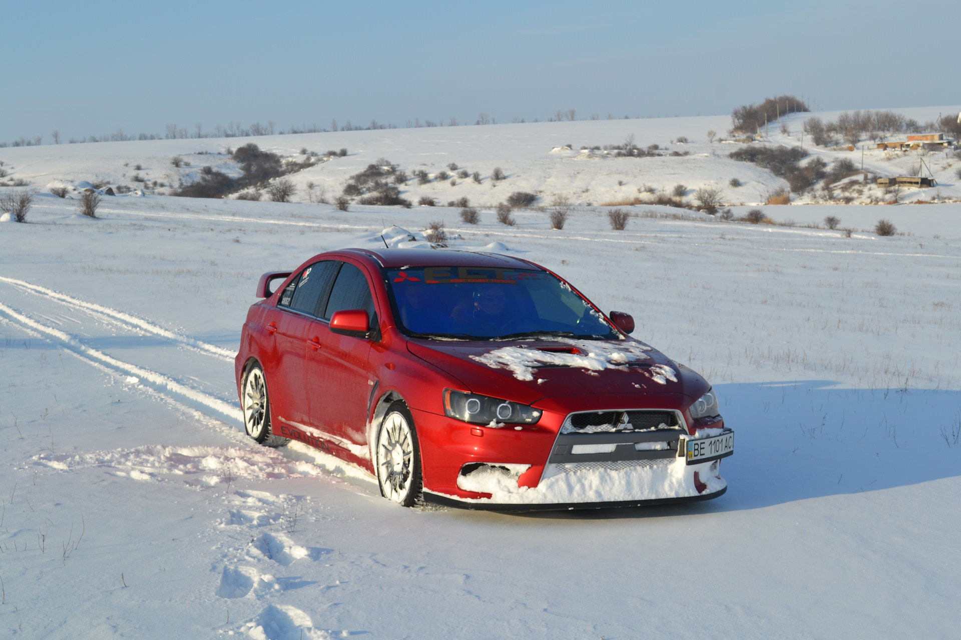 Mitsubishi Lancer Evolution 10 зима