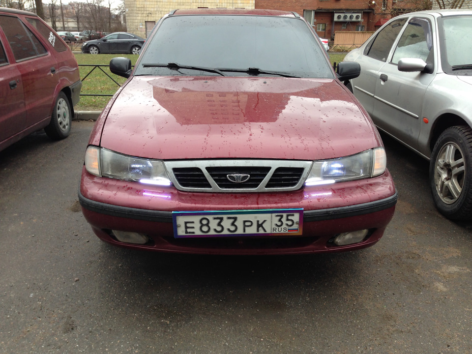 Nexia n100. Daewoo Nexia n100 дневные ходовые.