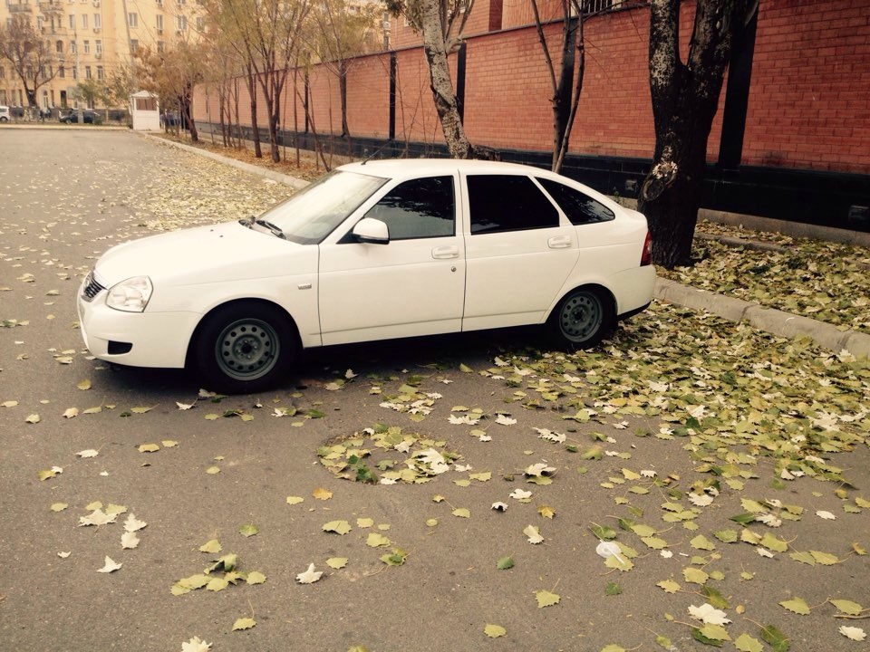 Салатовые диски на белой приоре