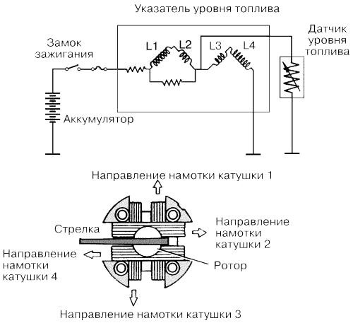 Схема датчика уровня топлива