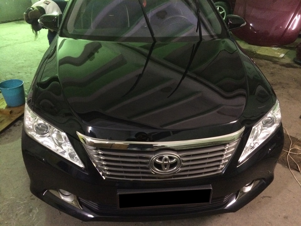 Полирнули машину и покрыли жидким стеклом — Toyota Camry (XV50), 2,5 л ...
