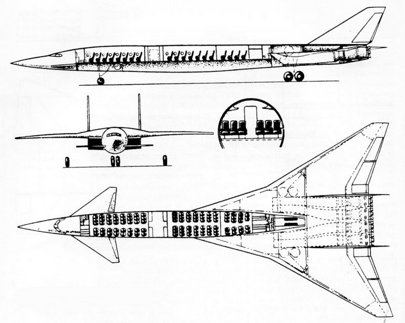 Ту 144 схема салона