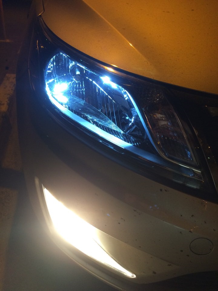Диоды в габариты — KIA Rio (3G), 1,6 л., 2015 года | аксессуары | DRIVE2