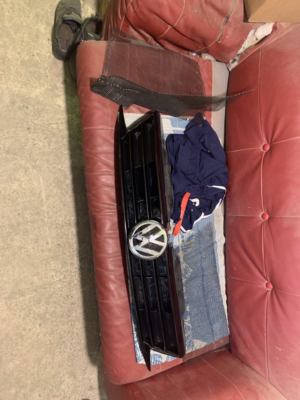 🍭Установка защитной сетки в верхнюю решетку🍭… — Volkswagen Jetta VI, 1 ...