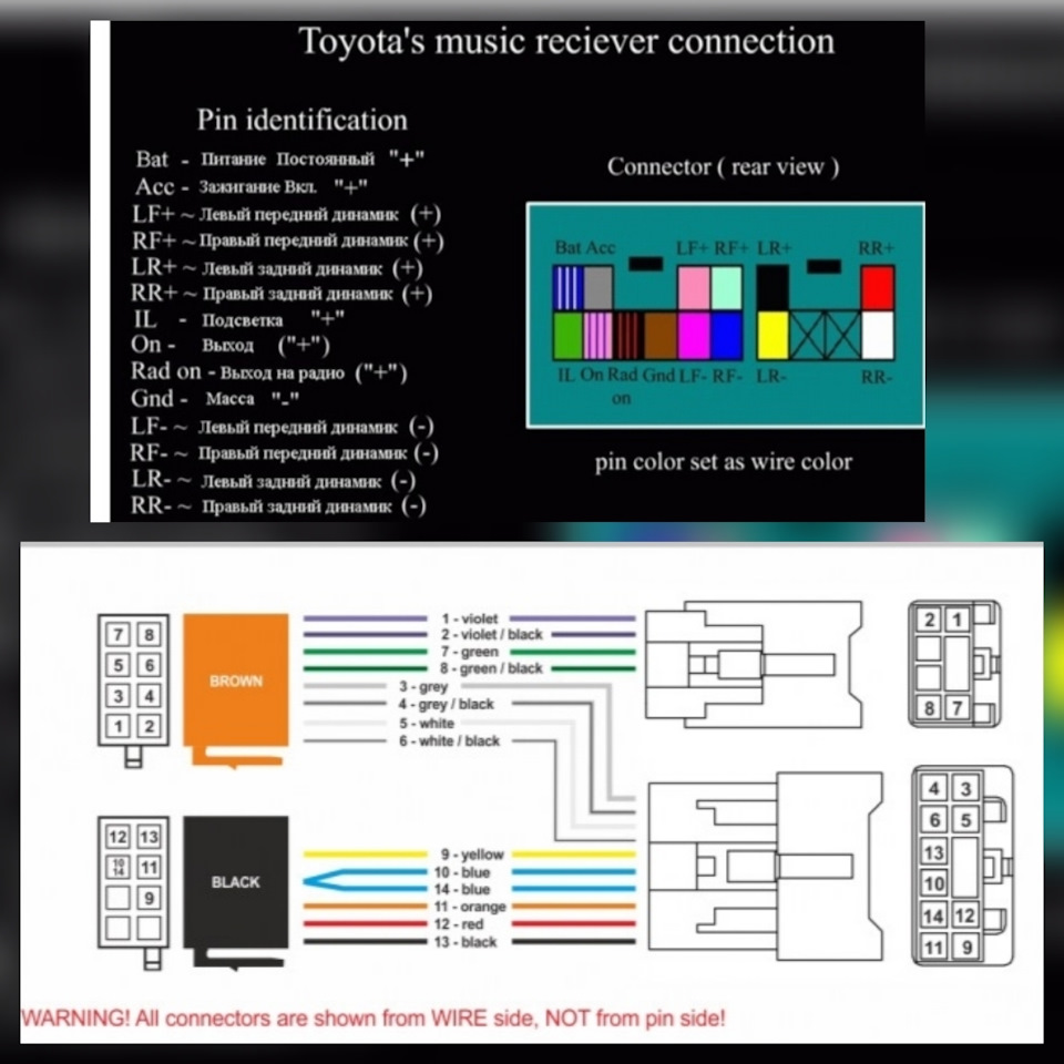 Магнитола Теес на короллу 150 схема подключения