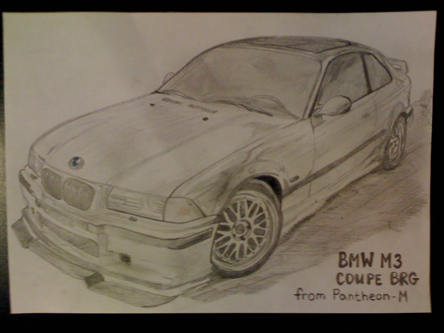 Поэтапное рисование BMW m3