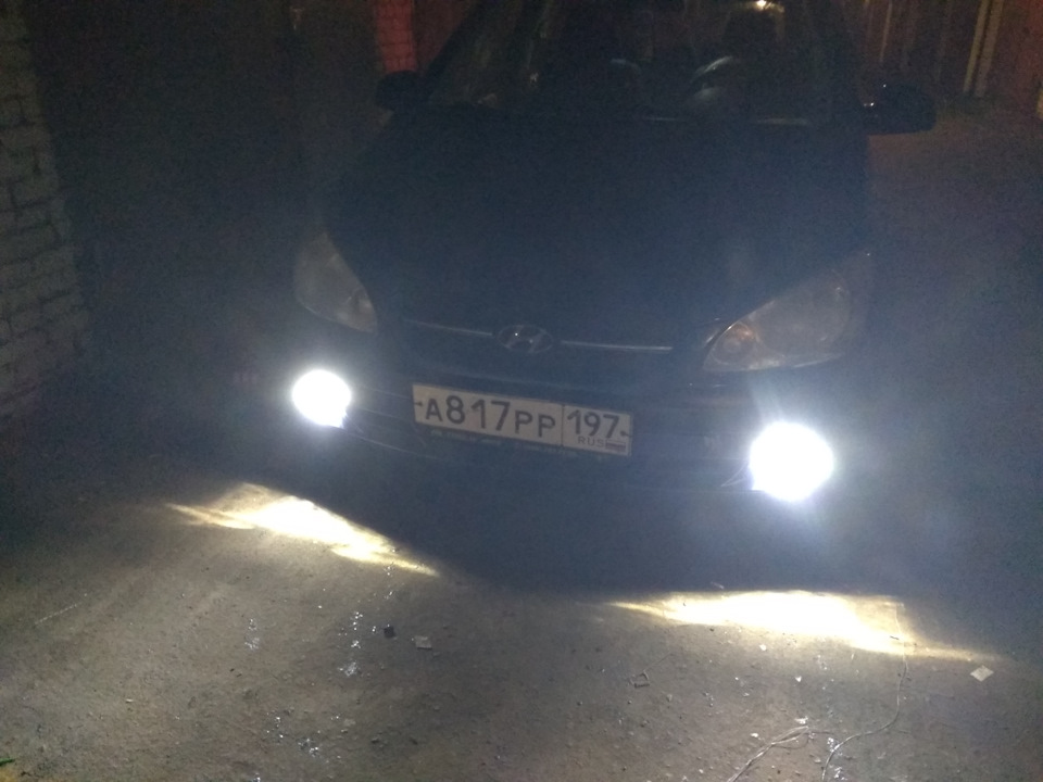 Диодные туманки — Hyundai Getz, 1,6 л, 2006 года | тюнинг | DRIVE2