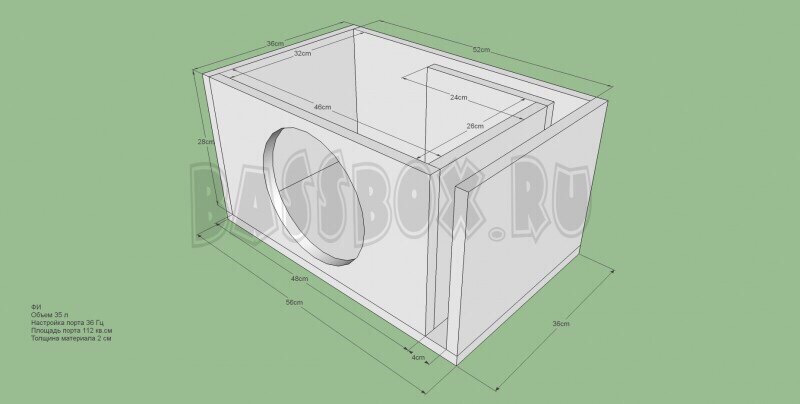 Короб под сабвуфер урал молот 12