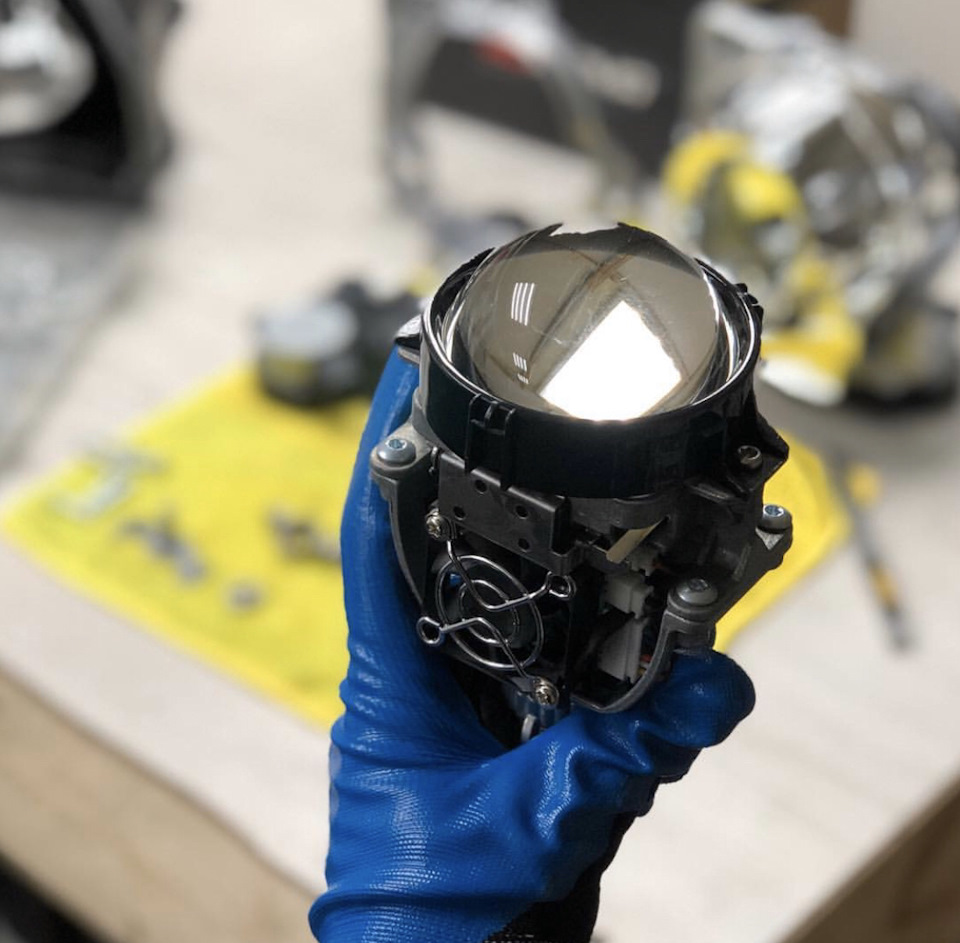 Opel Astra H установка светодиодных линз bi-led optima — 99svet на DRIVE2