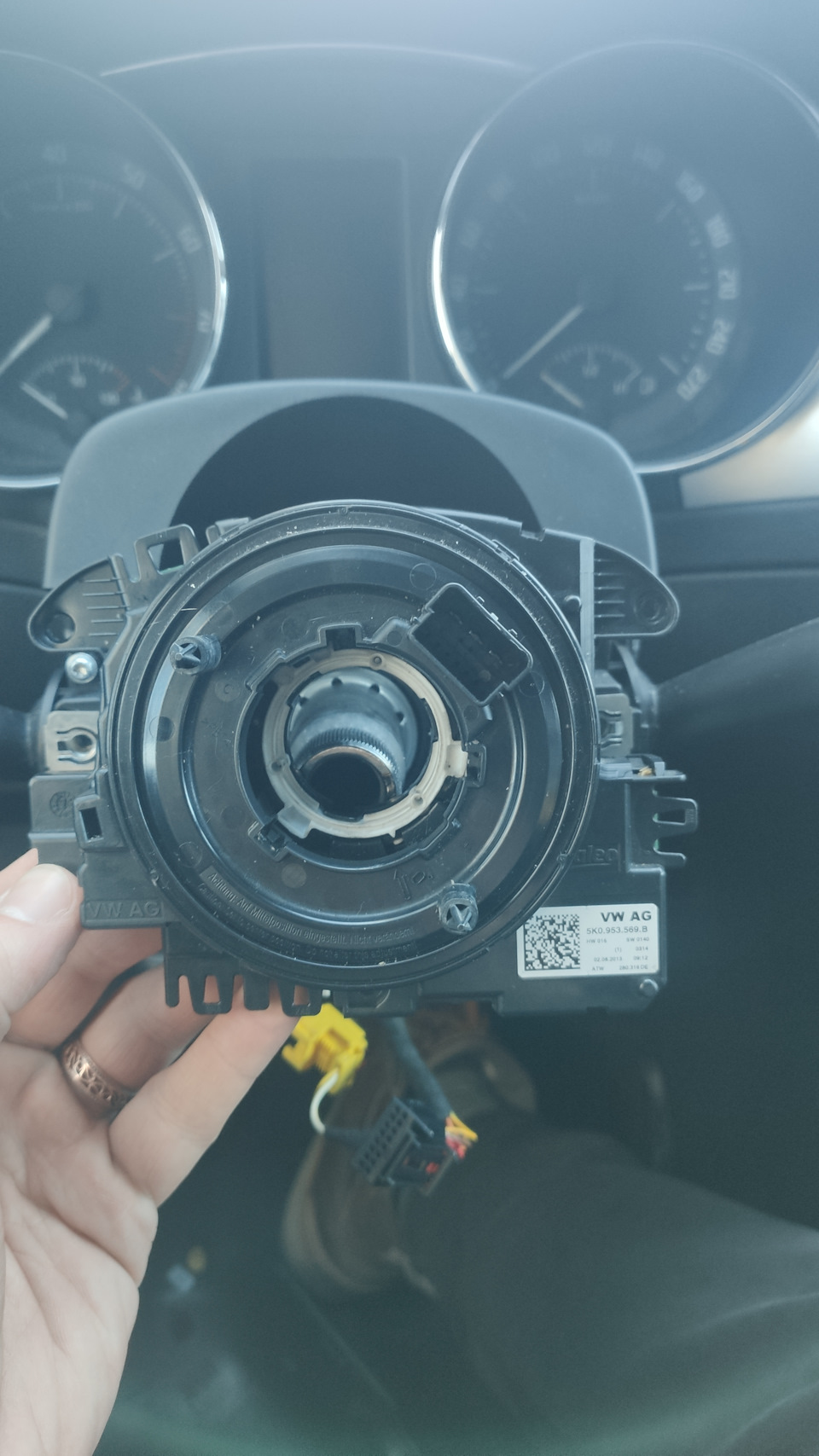 Подрулевой шлейф, ремонт. — Skoda Superb Mk2, 1,8 л, 2013 года | своими ...