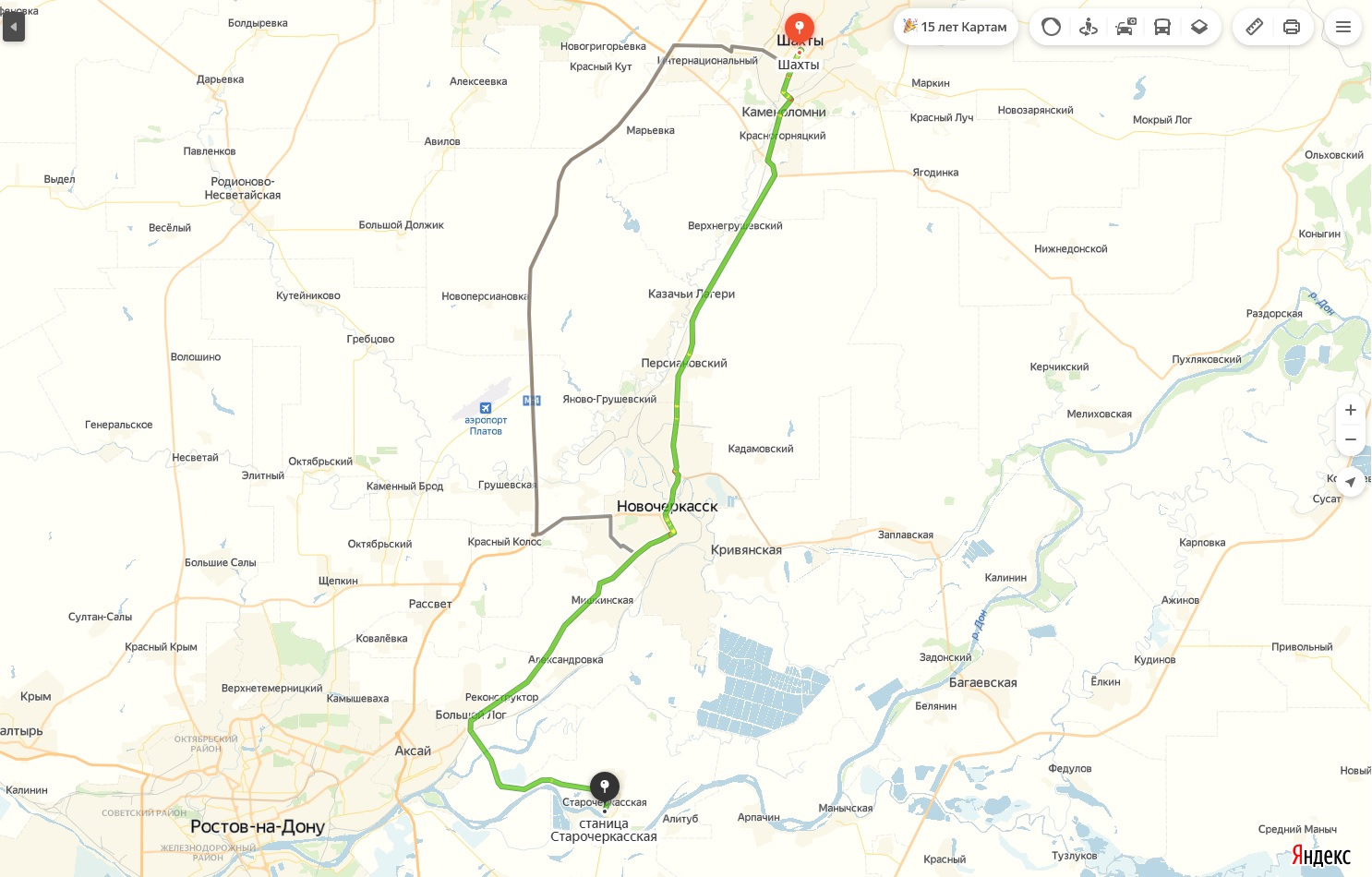 Карта старочеркасска ростовской области