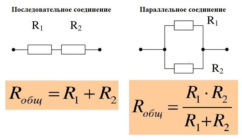 Напряжение на концах параллельно соединенных резисторов