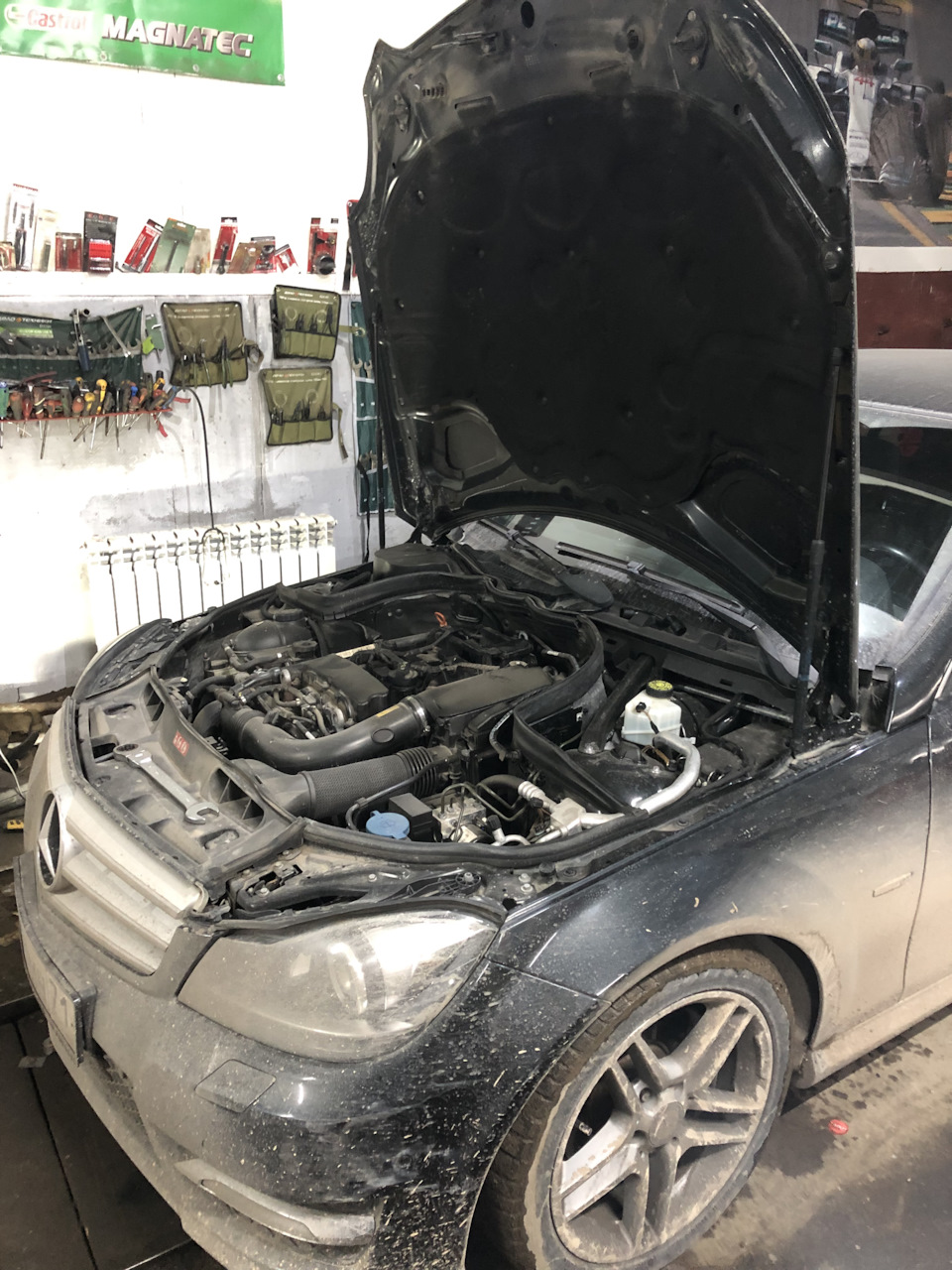Замена масла ДВС и АКПП — Mercedes-Benz C-class (W204), 1,8 л, 2011 ...