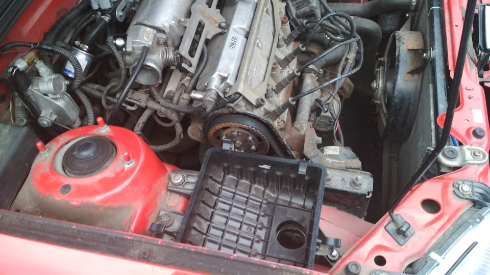 Установка разрезной шестерни распредвала — Daewoo Lanos, 1,4 л, 2008 ...