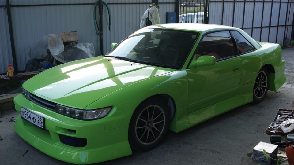 Б зеленый 13. Nissan Silvia s13 зеленая. Nissan Silvia s13 BN Sport. Nissan Silvia s13 салатовая.