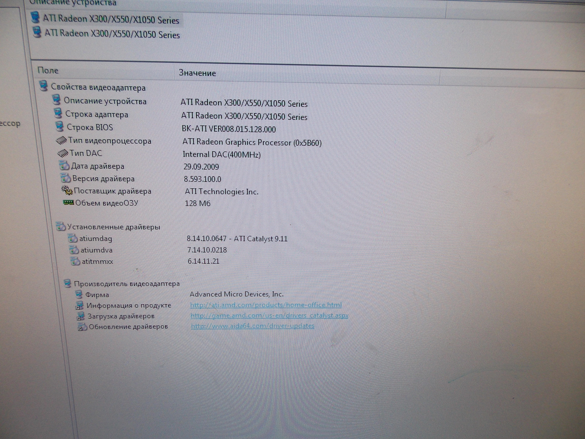Что означает ати. Radeon x300/x550/x1050 Series. А300 драйвер. Видеокарта Internal DAC 400mhz.