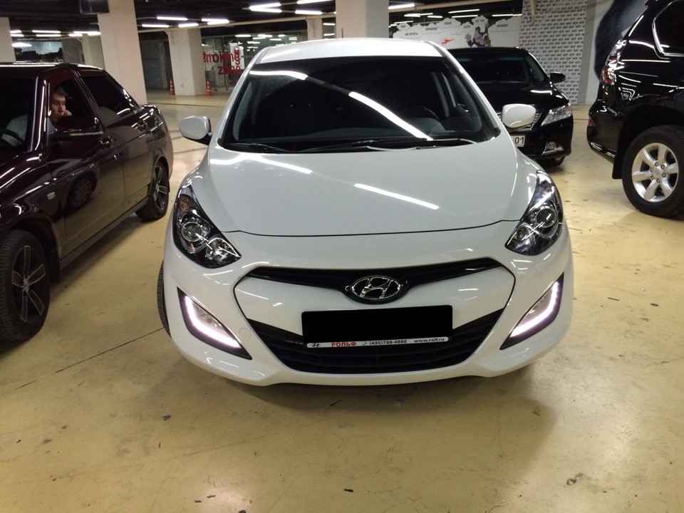 Установка ПТФ (с ДХО) — Hyundai i30 Wagon II, 1,6 л, 2014 года ...