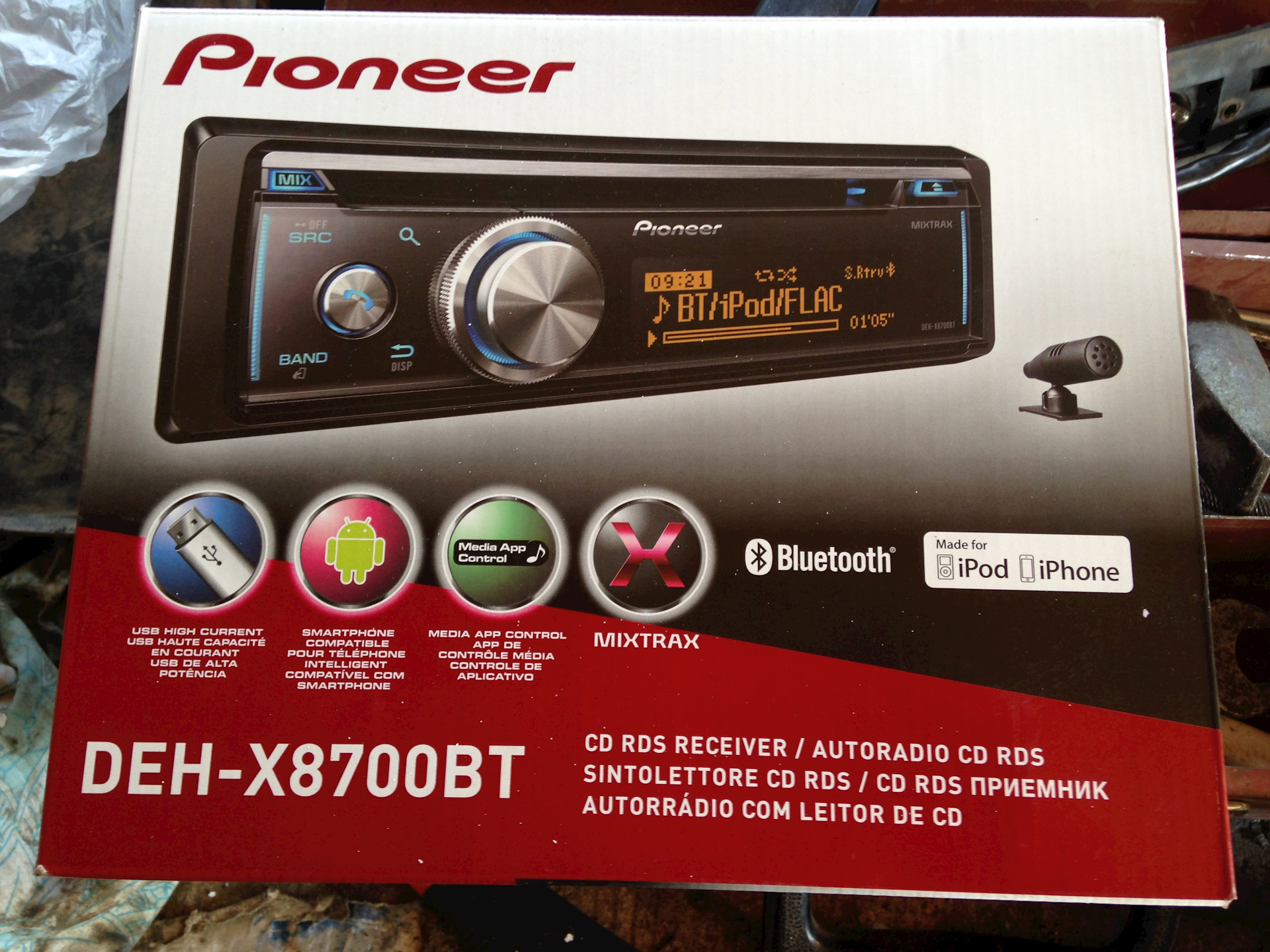 Pioneer mixtrax как подключить блютуз