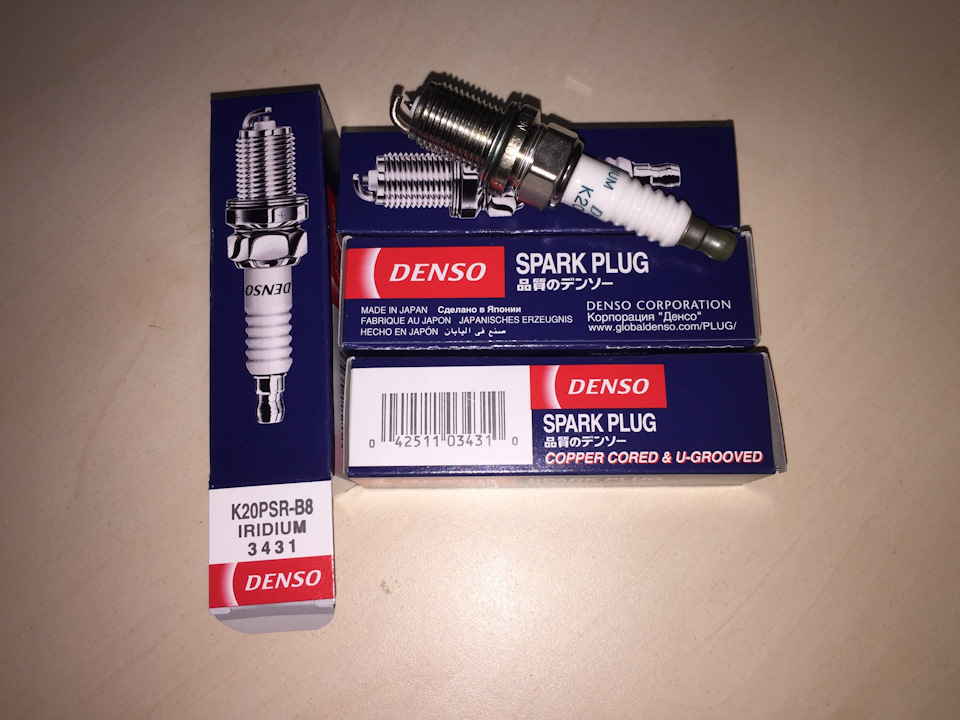 Свечи зажигания Denso Iridium K20PSR-B8 — Mitsubishi Lancer X, 2 л ...