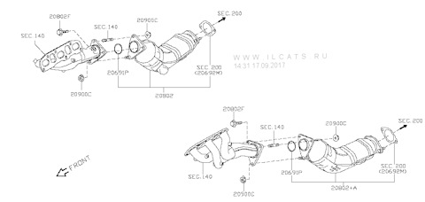 Удаление катализатора инфинити qx70