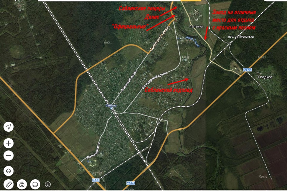 Карта саблино ленинградская область