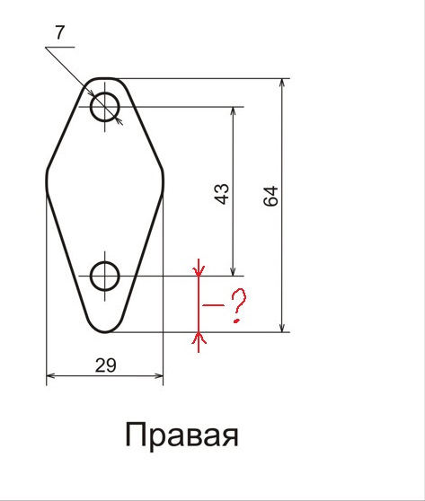 Кронштейн правый чертеж