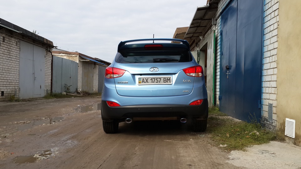 Насадка на глушитель часть 2 — Hyundai ix35, 2 л, 2012 года | стайлинг ...