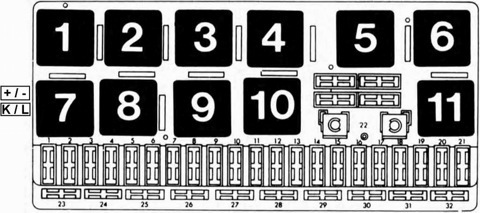 схема предохранителей на ауди-80