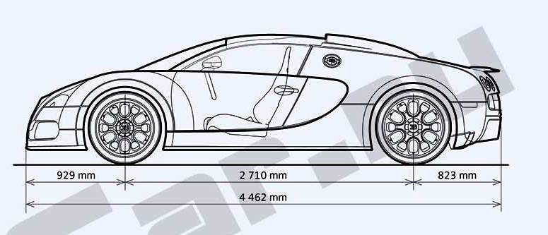 Чертежи бугатти вейрон