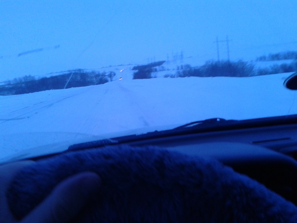 Трасса Оренбург- Самара после снегопада — Daewoo Nexia, 1,5 л, 2007 ...