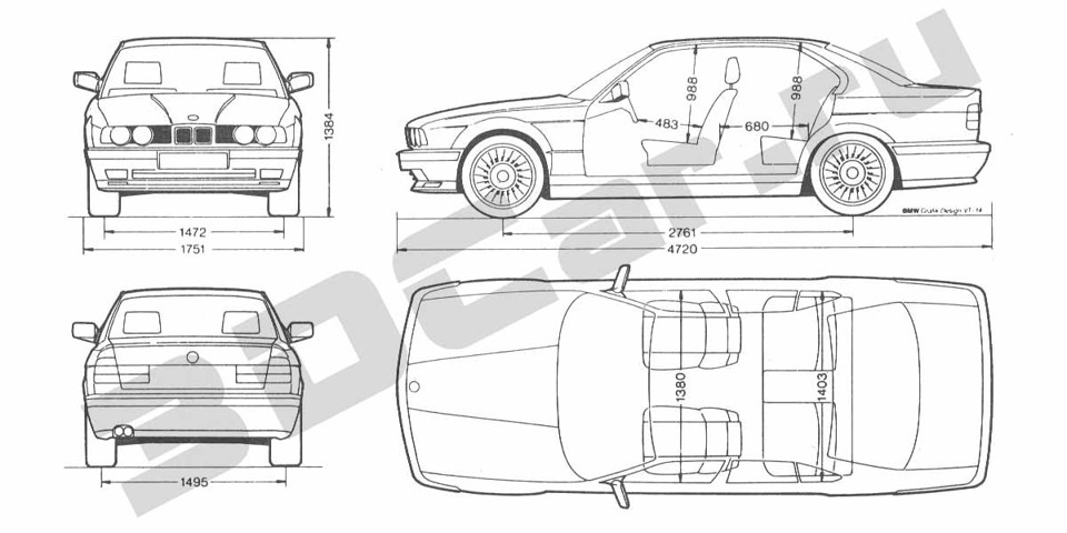 Чертежи бмв м 5 ходова бмв е34 м50в25 вместе с е32 м30в30 - BMW 5 series (E34), 3 л, 1992 года з