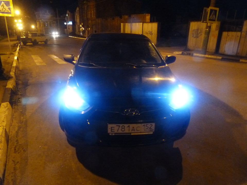 Белые лампы в фарах (под ксенон) Часть 2. — Hyundai Solaris, 1,6 л ...