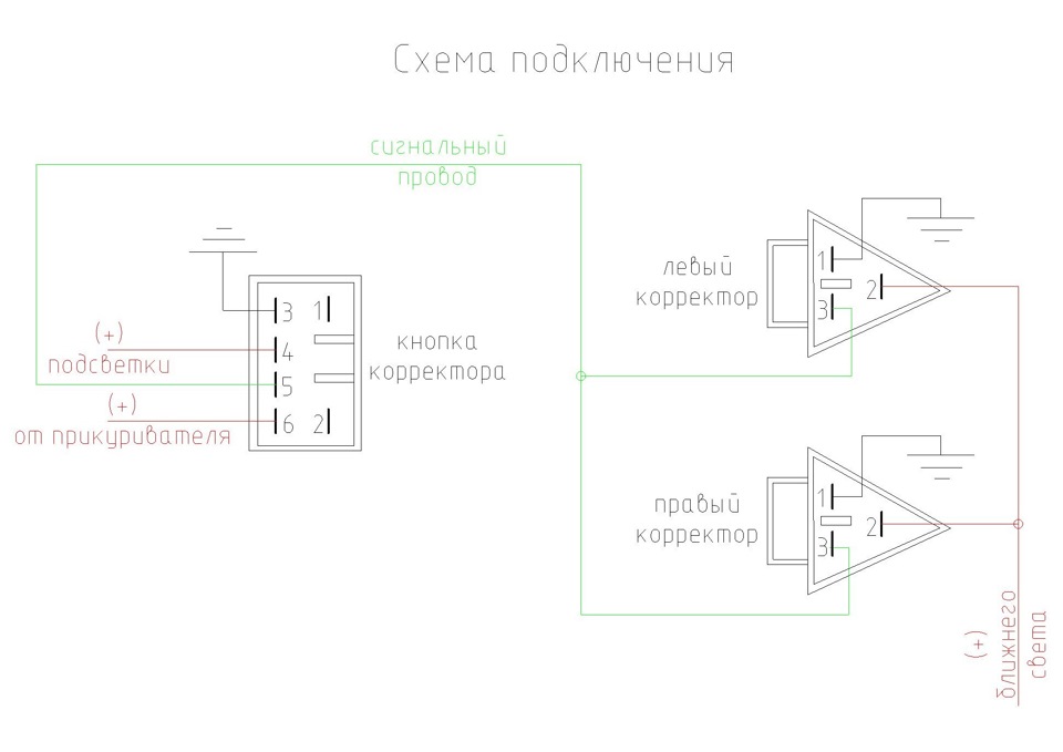 Схема подключения корректора фар на газель - 88 фото