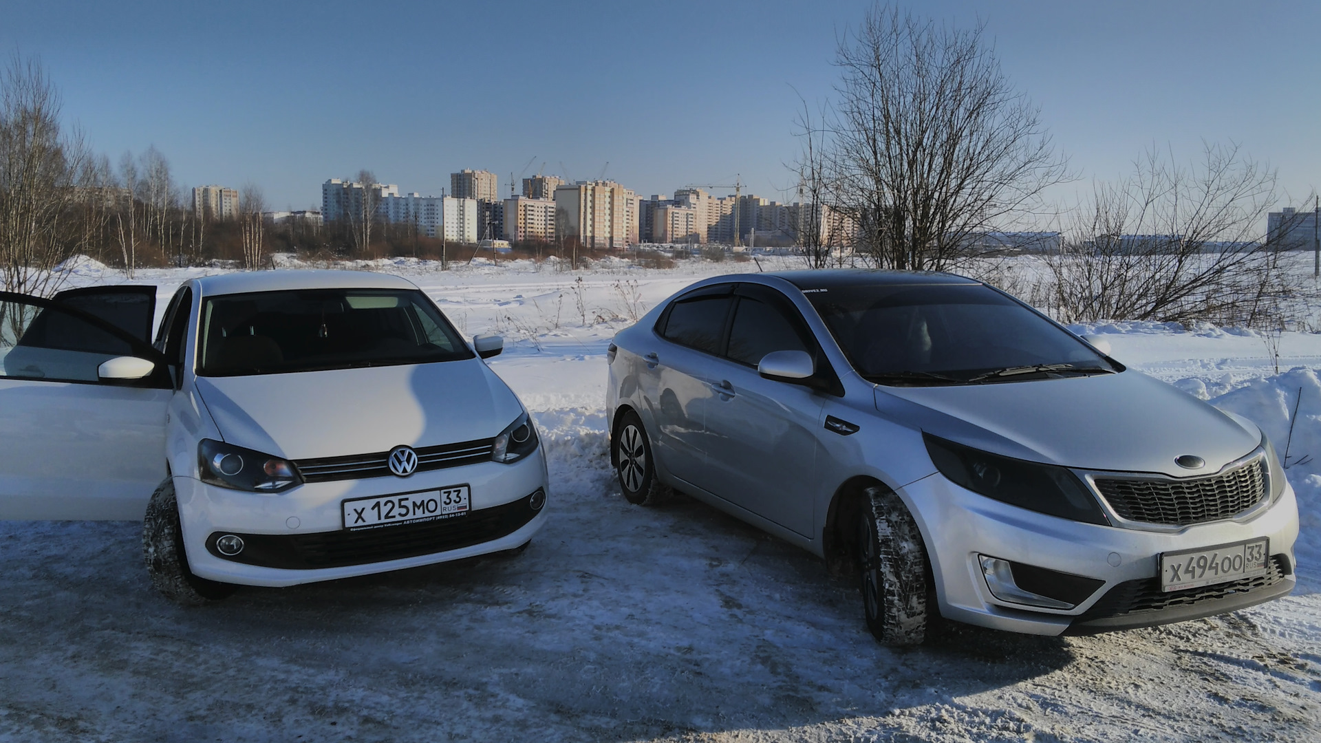 Kia Rio 3 серебристая