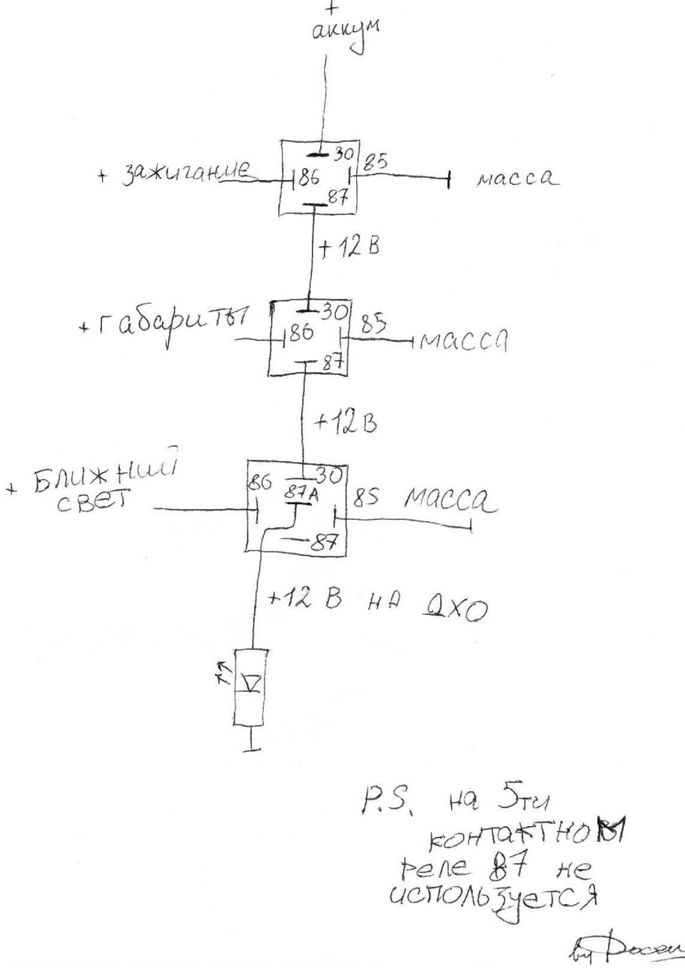 Автоматическое отключение ДХО — Lada Приора седан, 1,6 л, 2012 года ...