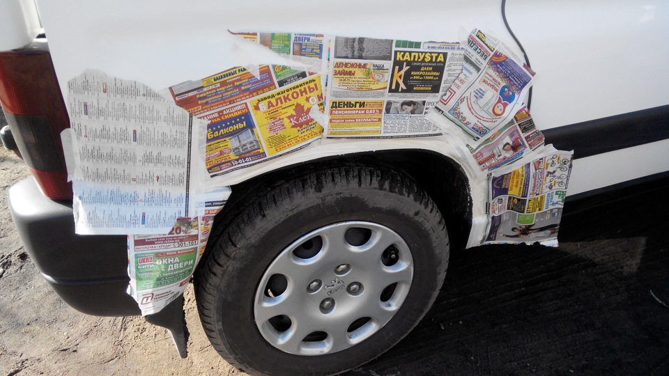 Покраска антигравием. — Peugeot Partner, 1,4 л, 2009 года | кузовной ...