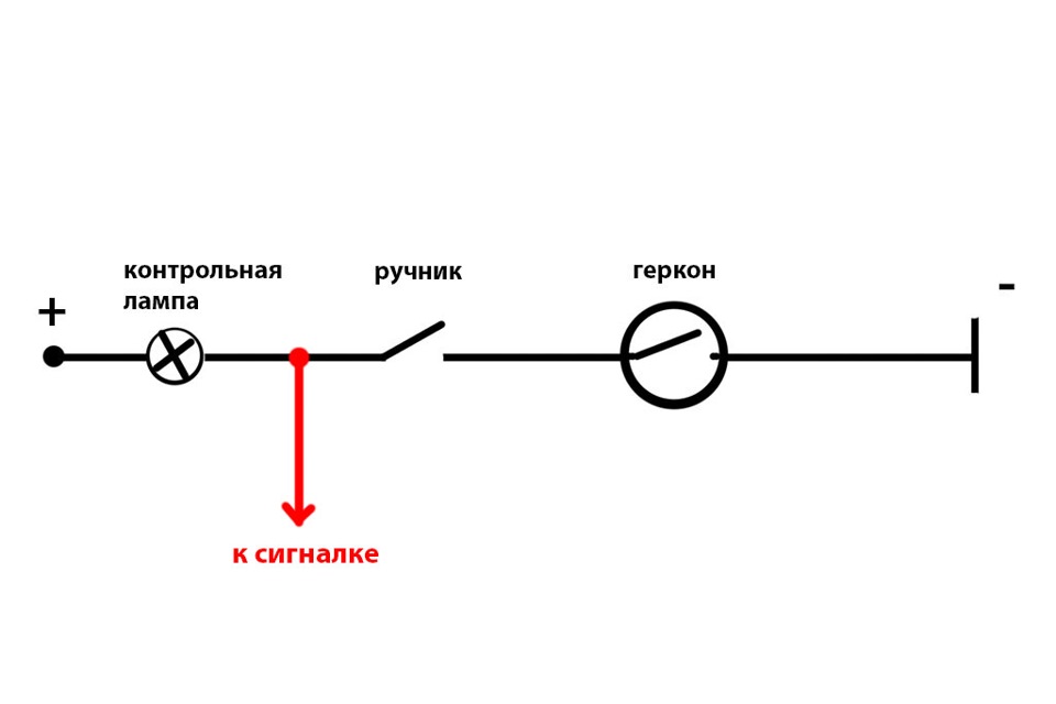 Схема подключения герконовых датчиков