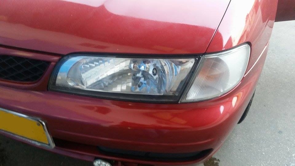 Тонировка передних фар — Nissan Almera I (N15), 1,6 л, 1998 года ...