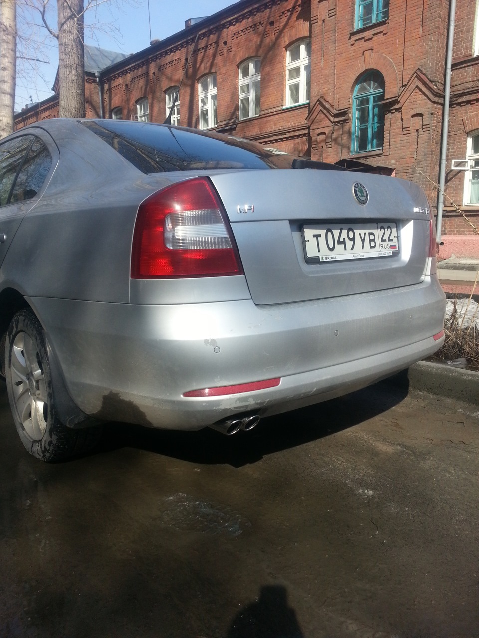 Насадка на глушитель — Skoda Octavia A5 Mk2, 1,6 л, 2009 года ...