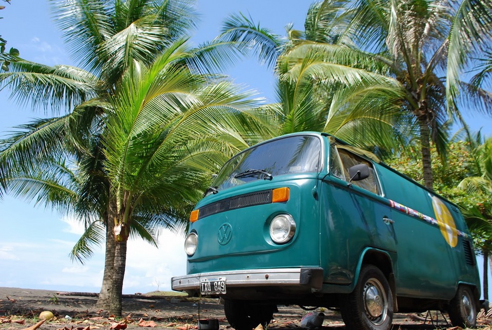 Volkswagen T2 around the Earth