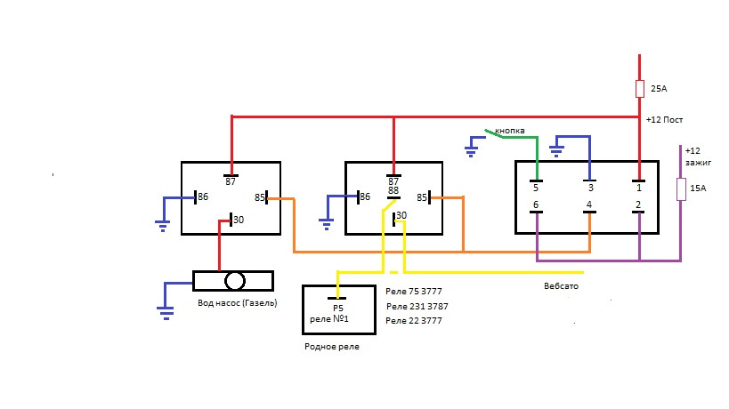 Схема главного реле газель бизнес