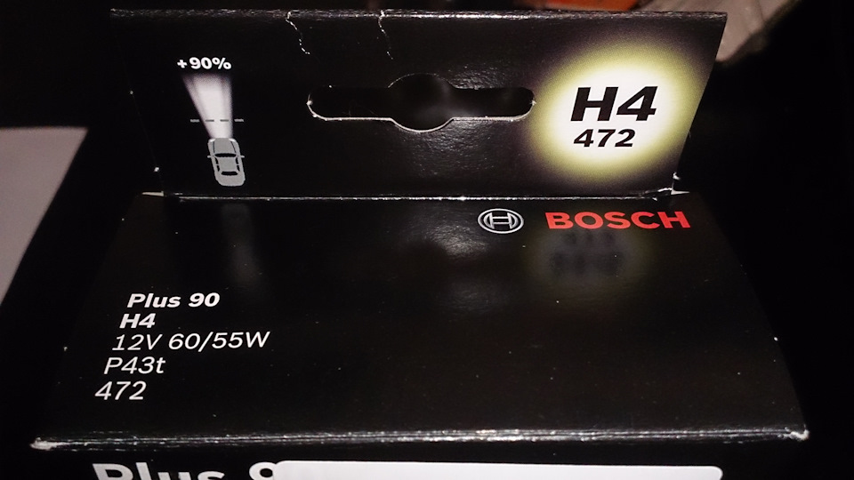 Замена ламп головного света на Bosch plus 90 на Солярис дорестайл ...