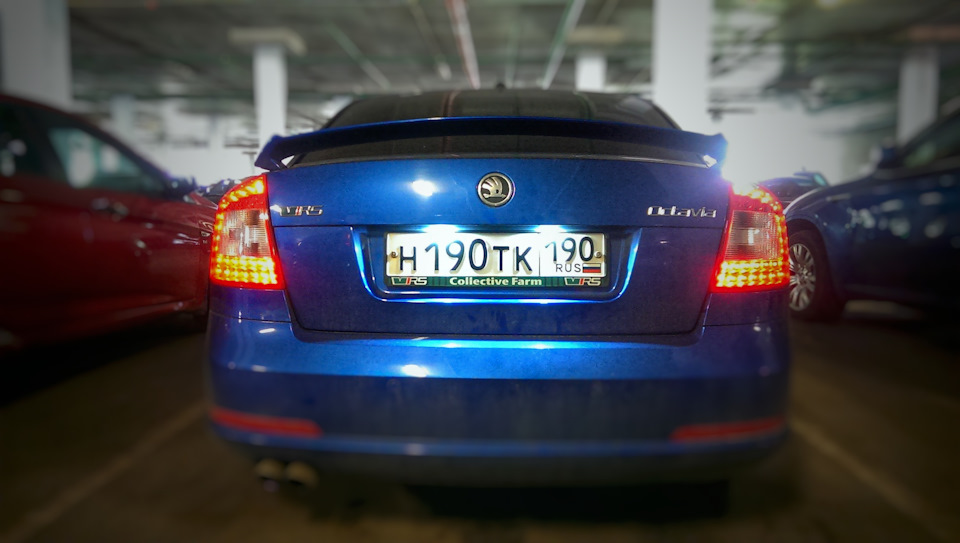 LED в подсветку номера — Skoda Octavia RS A5 Mk2, 2 л, 2012 года ...
