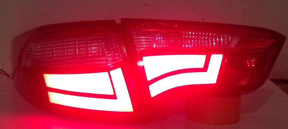 задние led фонари kia rio 4