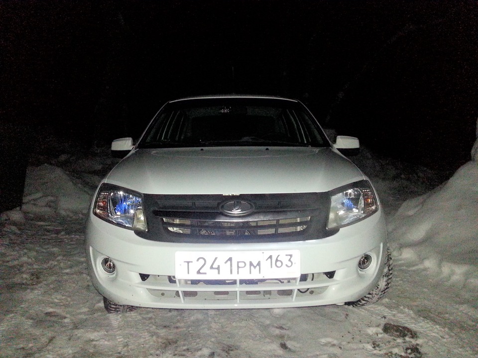 Замена бампера, ПТФ и сигнала… — Lada Гранта (1G), 1,6 л, 2013 года ...
