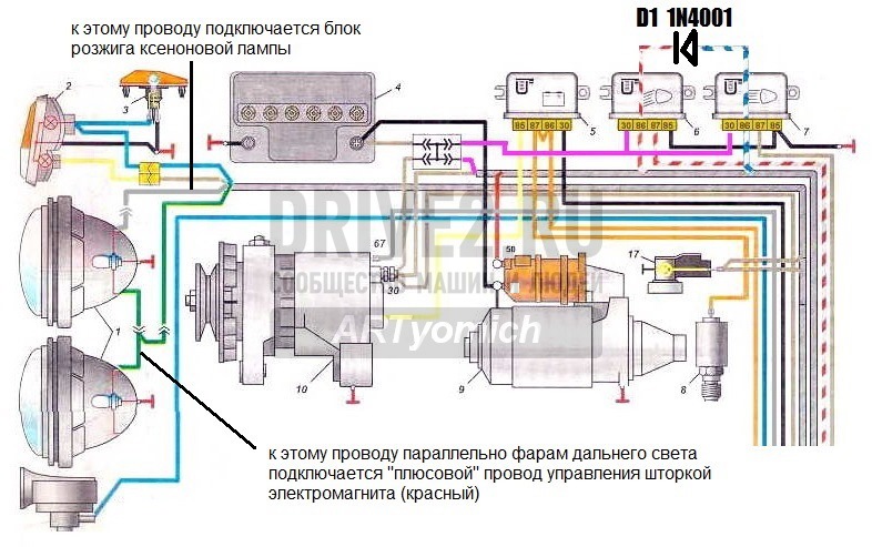 проводка ваз 2106 схема подключения