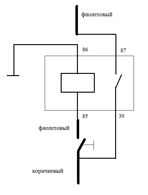 Схема подключения реле 4 контакта 12 вольт на фару