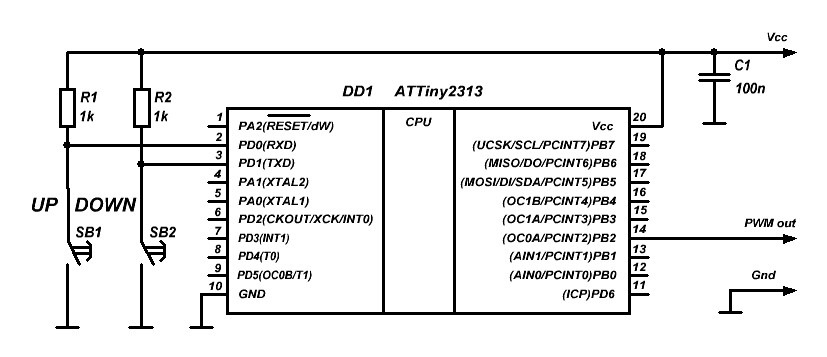 Проекты для attiny2313