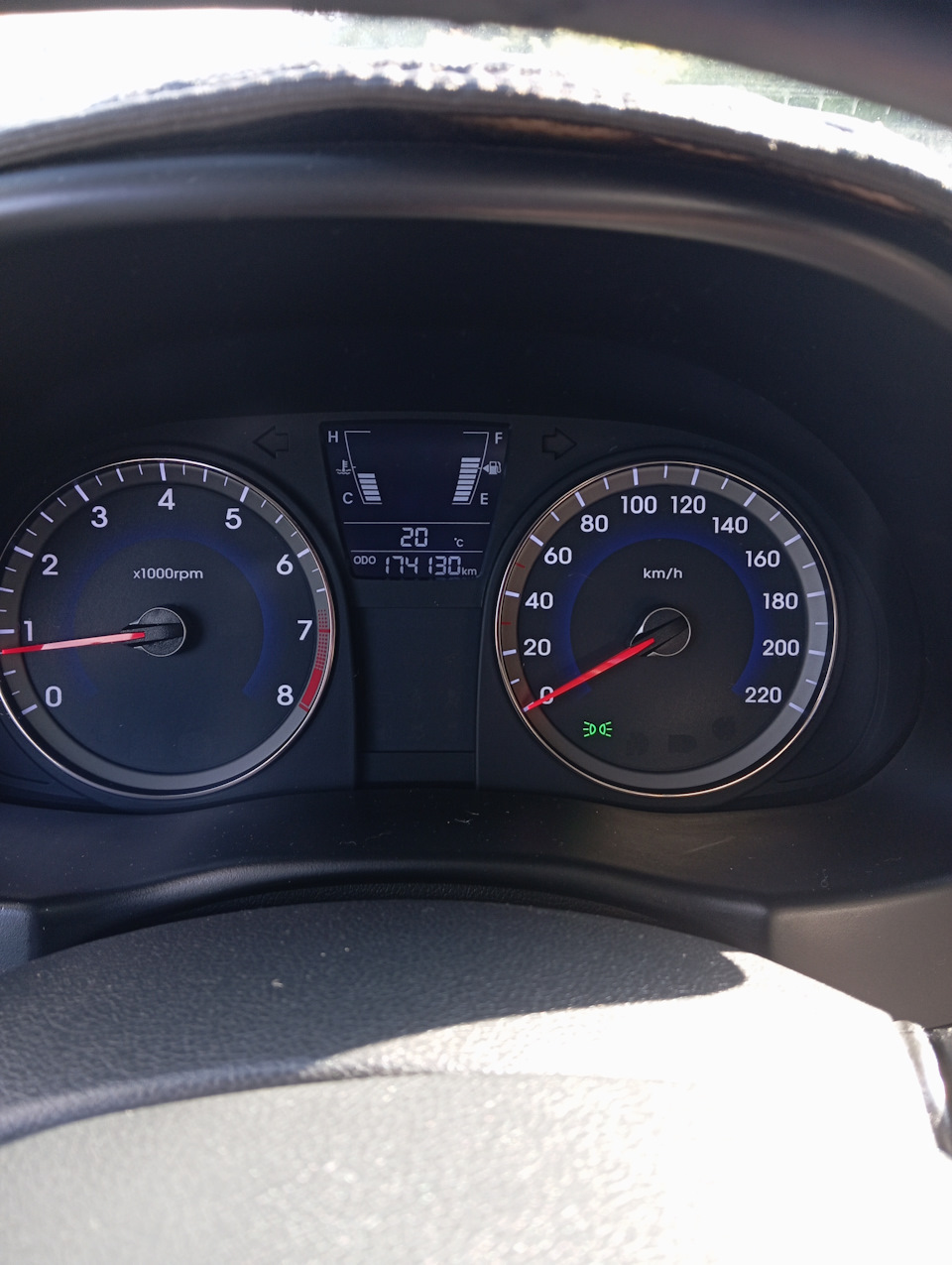 Пробег на момент замены. — Hyundai Solaris (1G)